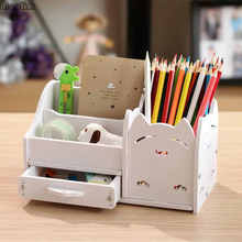 Creative Multifunctional Office Table Pen Holder Cute Living Room Desktop Ornament Cosmetic Storage Box Office Organizer Drawer 2024 - buy cheap