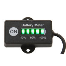 LED 5 BAR display mini battery meter battery indicator 12/24V for motorcycle golf carts test voltage of battery 2024 - buy cheap