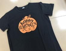halloween pumpkin Hipster Black T-Shirt Happy Halloween Tumblr Stylish Cotton tee Ladies Pumpkin Tops Summer Aesthetic Outfits 2024 - buy cheap