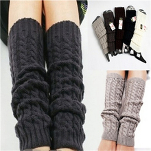 Fashion Gaiters Boot Cuffs Woman Thigh High Warm Knit Knitted Knee Socks Black Leg Warmers for Women Christmas Gifts 2024 - buy cheap