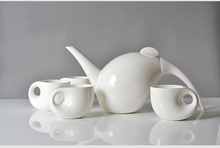 Plain white bone china tea pot & cup set , water drop shape, five-piece set, english tea set, teapot for tea, ceramic coffee set 2024 - buy cheap