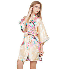 Albornoz de boda con estampado Floral para mujer, Kimono corto de noche, a la moda, talla única, T08 2024 - compra barato