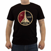 CCCP-Camiseta de manga corta para hombre, prenda de vestir, con cuello redondo, con diseño ruso, de la URSS Space Race, de Moscú y Rusia 2024 - compra barato