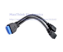 NCHTEK-Cable adaptador Dual USB 3,0 para placa base, 20cm, envío gratis 2024 - compra barato