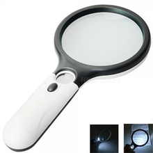 New 3 LED Light 45X Handheld Mini Pocket Microscope Reading Magnifying Glass Lens Jewelry Loupe YB360-SZ+- 2024 - buy cheap