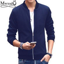 Mwxsd-chaqueta de punto ajustada para hombre, Cazadora bomber a cuadros, chaqueta de talla grande, para otoño, M-4xl 2024 - compra barato