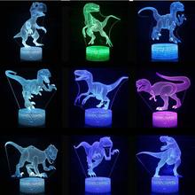 Aris dinossauro tiranossauro rex lâmpada de mesa que muda de cor, lâmpada novidade led noturna, lâmpada de mesa usb de tamanho único 2024 - compre barato