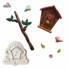 Jasmylife casa de pássaro molde de silicone ninho bolo molde de açúcar botões gumpaste molde de chocolate cozimento diy fondant ferramentas de decoração do bolo 2024 - compre barato