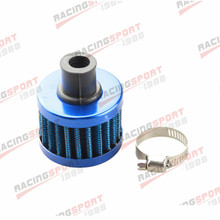 12mm 1/2" Air Intake Crankcase Breather Filter Valve Cover Catch Tank RED/BLUE 2024 - buy cheap