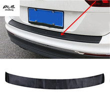 1pc car sticker carbon fiber texture PU leather trunk door sill decorative cover for 2017 2018 2019 Volkswagen VW Tiguan 2th MK2 2024 - buy cheap