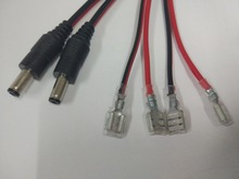 Conector macho para eletrodo, cabo clipe de eletrodo duplo dc 5.5x2.1mm 2024 - compre barato