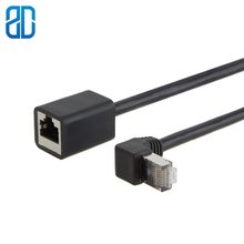 CAT6 Ethernet Удлинительный Кабель Экранированный 8P8C Ethernet Патч-Кабель, наклонная Поддержка полосы пропускания до 250 МГц 1.6 футов/0,5 м черный 2024 - купить недорого