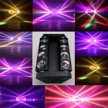 Venda quente rgbw 4 em 1 8x12 w quad 4in1 cree led movendo cabeça feixe aranha barra efeito led luz de discoteca