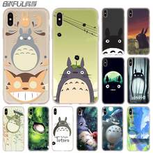 Cases Silicone Soft Cover For iPhone 12 11 Pro X XS Max XR 6 6S 7 8 Plus 5 Mini SE 2020 Cat Totoro cute  Fundas Etui Case 2024 - buy cheap