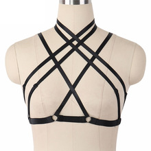Black Body Harness Harajuku Goth Cage Bra Sexy Cupless Bralette Exotic Crop Top Lingerie 90's Fetish Wear Body Harness O0298 2024 - buy cheap