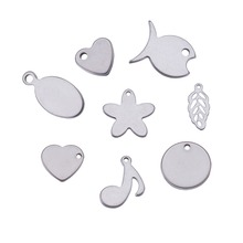 Stainless Steel Pendants for Earring Bracelets Mixed Shapes,9~19x6~15x0.4~1mm, Hole: 1~2mm 2024 - buy cheap