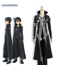 Kazuto-Disfraz de Cosplay para adultos, uniforme completo con capa de Sword Art, en línea, para Halloween y Cosplay, de lujo, Kiri, Kirigaya, para fiesta 2024 - compra barato