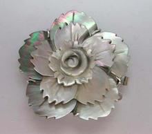 Perfect Flower Clasp Triple Strands Large Carved Mother Of Pearl Shell Flower Clasp 45mm Jewelry Clasp 2024 - buy cheap