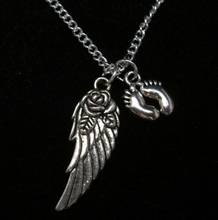 1 шт., женское винтажное ожерелье с подвеской в виде крыла ангела 2024 - купить недорого