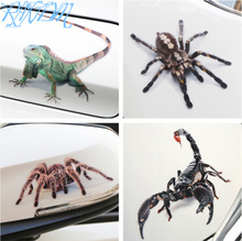 3D Car Sticker Animals Bumper Spider Gecko Scorpions For Skoda Rapid Octavia A2 A5 RS A7 Yeti Fabia Scout kodiaq Superb Citigo 2024 - buy cheap