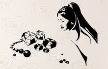 Sexy Girl Vinyl Wall Decal Beautiful Girl Diamonds Mural Art Wall Sticker Beuaty Shop Bedroom Decoration 2024 - buy cheap