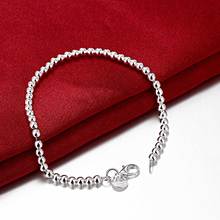 Pulseiras de enfeite banhada a prata, bracelete para mulheres e homens, joias unissex de luxo 2024 - compre barato