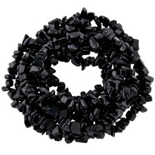 Cuentas de obsidiana negra de 3-5x6-8mm, cuentas de piedra Natural de estilo libre, para la fabricación de joyas, abalorios de costura de 32" 2024 - compra barato