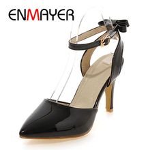 ENMAYER/классические туфли на очень высоком каблуке; Zapatos Mujer Tacon; Женская обувь на высоком каблуке с острым носком для вечеринок; Женская обувь; Размеры 34-45; LY1343 2024 - купить недорого