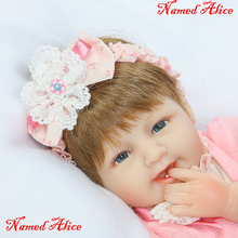 Bebe Silicone reborn baby doll toys lifelike 40cm reborn babies named Alice girl doll kids child birthday gift girl  boneca 2024 - buy cheap