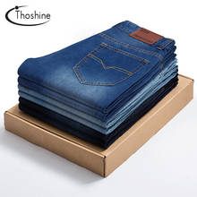 Thoshine 2017 Summer Autumn Men's Jeans Korean Style Full Length Casual Denim Pants Superior Brand Straight Trousers Joker Jeans 2024 - buy cheap