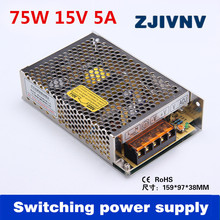 factory price AC to DC switching power supply SMPS 75w Output 15v 5A driver led  S-75-15 led display switch power supply 2024 - buy cheap