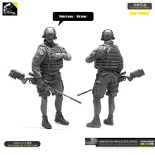 Yuventilador modelo 1/35 figura modelo kit resina soldado dos eua selo comando desmontado loo-17 2024 - compre barato