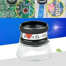 Hot Eye Magnifier Black Portable 22mm 15X Monocular Magnifying Glass Loupe Lens Jeweler Tool  Watch Repair Tool 2024 - buy cheap