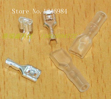 [SA]4.8MM plug spring terminals with transparent sheath linker copper---1000pcs/lot 2024 - buy cheap