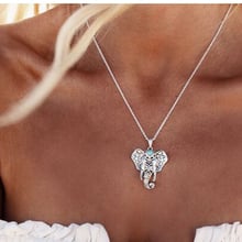 Collar con colgante de elefante para mujer, de plata tailandesa Vintage, nuevo estilo nacional, joyería de aleación, venta al por mayor, 2017 2024 - compra barato