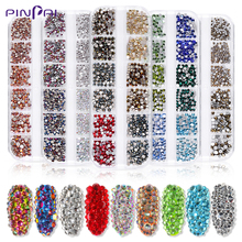 Pinpai-diamantes de imitación de cristal para uñas, gemas de decoración de uñas brillantes en 3D, 14 estilos mixtos, Color AB camaleón, herramienta de salón de manicura 2024 - compra barato