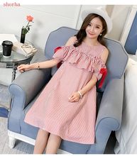 Pink Maternity Dress Aspring summer Pregnancy Clothes for Pregnant Women  Wave Point Maternity Clothing Plus Maternity Dresses 2024 - buy cheap