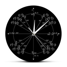Unit Circle Math Teacher Wall Clock Trigonometry Pre Calculus Classroom Decor Geometry Radian Labeled Angles Values Wall Clock 2024 - buy cheap