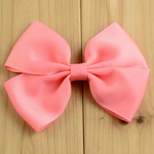 100 pcs/lot , 3.5 inch Grosgrain Bow Appliques 2024 - buy cheap