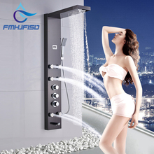 Painel termostático para banheira, de aço inoxidável, para chuveiro de mão, abs 2024 - compre barato
