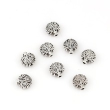 DoreenBeads Zinc Based Alloy Spacer Beads Cactus Tree Silver Color 10mm( 3/8") x 8mm( 3/8"), Hole: Approx 1.6mm, 100 PCs 2024 - buy cheap