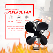 4 Blades Heat Powered Stove Fan Black/Silver/Gold + 19% Fuel Saving Stove Fan For Wood Burner/Fireplace-Eco Friendly 2024 - buy cheap