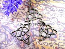 20pcs-- Knot Charms, Antique bronze 2 Sided  Knot pendants,Triquetra,  Triquetra Knot,  Knot 30x29mm 2024 - buy cheap