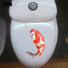 YOJA 22.3X15.8CM Rotating Ornamental Fish Toilet Decal Bedroom Home Decor Wall Sticker T3-1077 2024 - buy cheap