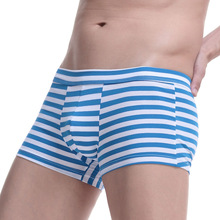 Cuecas masculinas listradas, cueca boxer em algodão listrado sexy para homens, gay, tamanho s m g, novo, 2017 2024 - compre barato