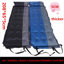 Colchão inflável para acampamento, esteira de ar grossa com travesseiro para viagem, automóvel, almofada de dormir 2024 - compre barato
