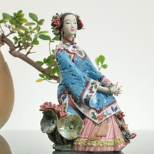 Chinese Style Exquisite Master Handicraft Ceramic Beauty Statues Figurines Crafts Ancient Beautiful Ladies Sculptures Decoration 2024 - buy cheap