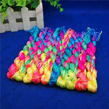 Hot 1mm macrame cord rainbow colour Chinese Knot Beading Chinlon Nylon Cord Kumihimo cords 10pcs 250m DS91 2024 - buy cheap