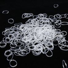 New Hot 600pcs Clear transparent Ponytail Holder Elastic Rubber Band Hair Ties Ropes Rings Elastic Rubber Useful Unisex Headwear 2024 - buy cheap