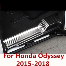 Protector de puerta lateral de acero inoxidable para Honda Odyssey 2015-2018, placa de desgaste de alféizar, almohadilla de Pedal, accesorios de coche, pegatina 2024 - compra barato